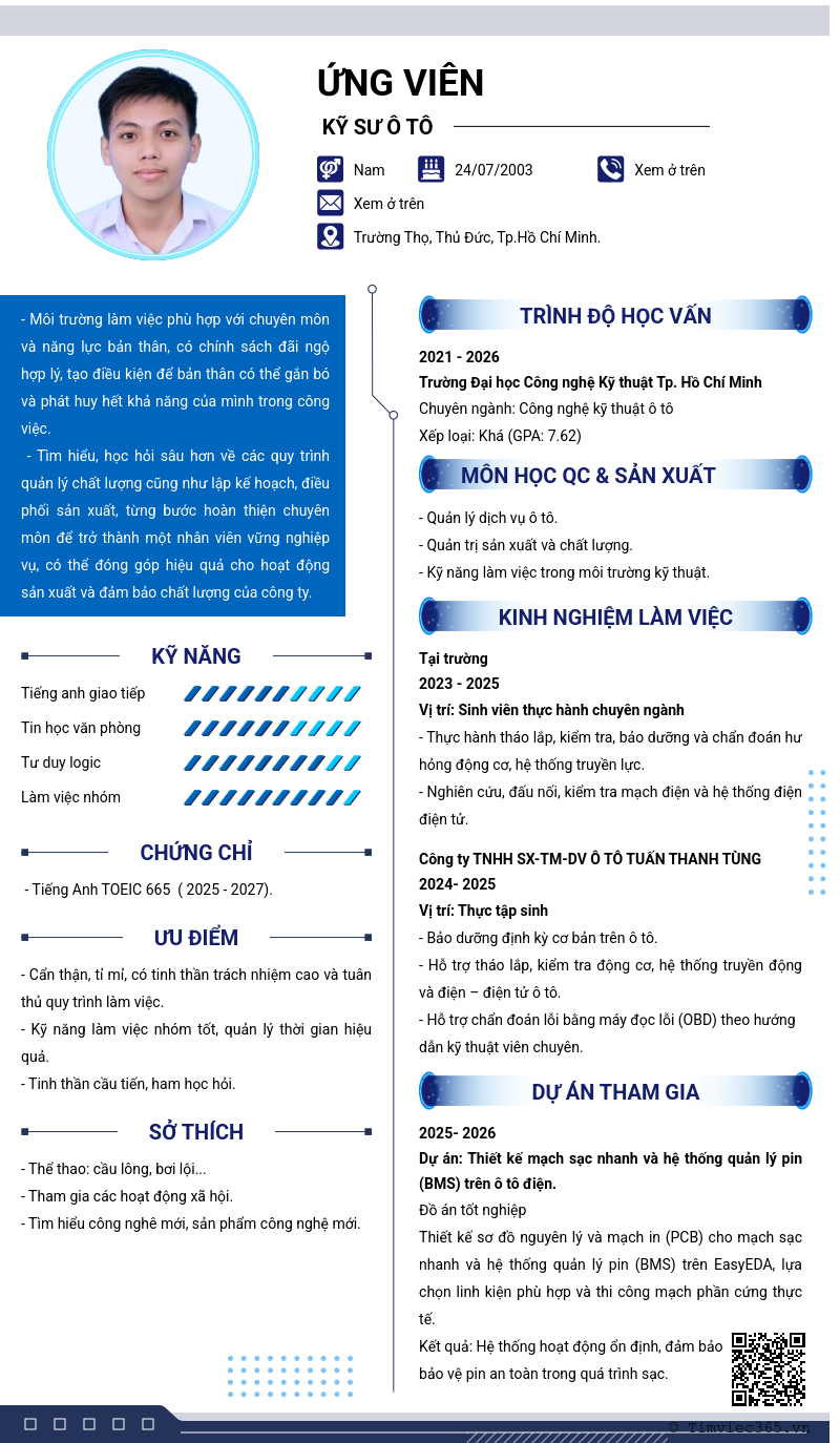 CV ứng viên