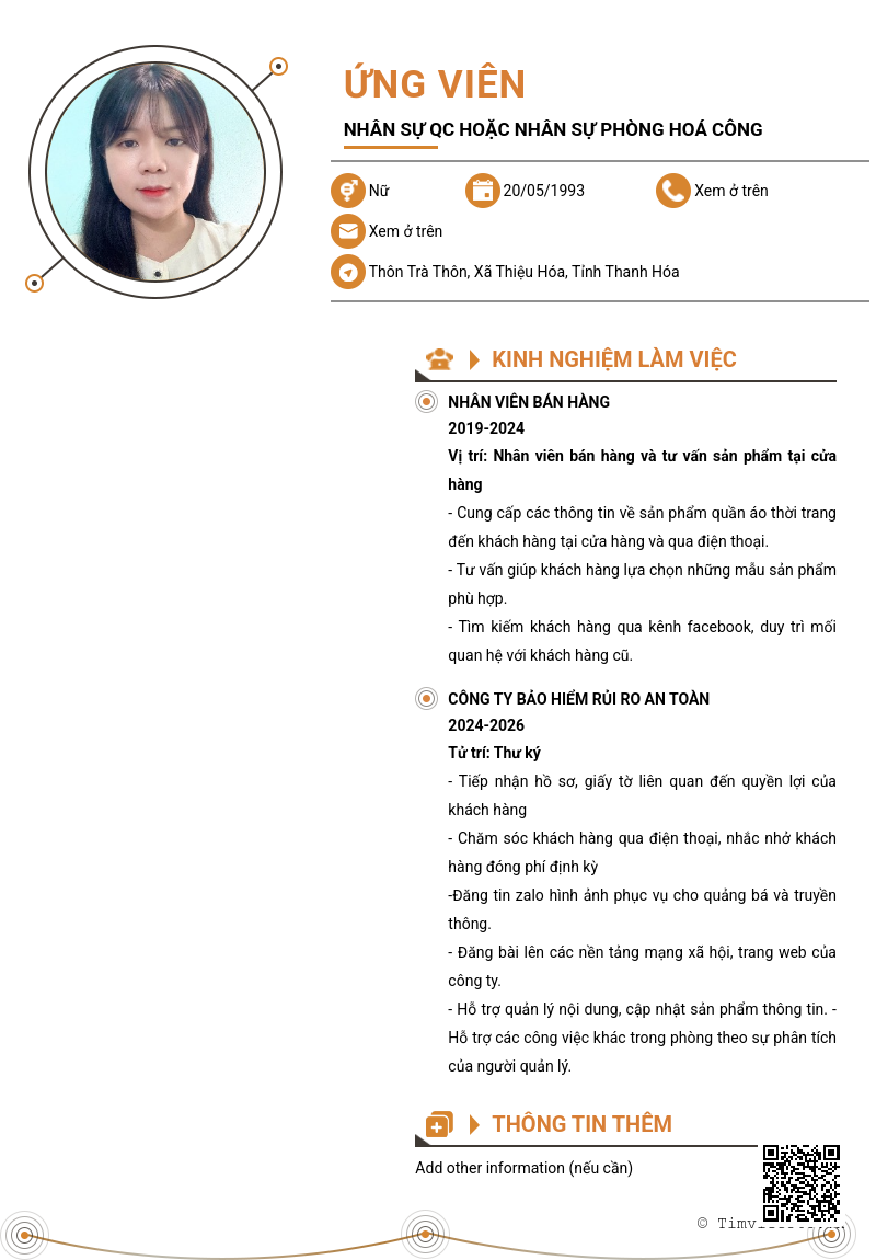 CV ứng viên