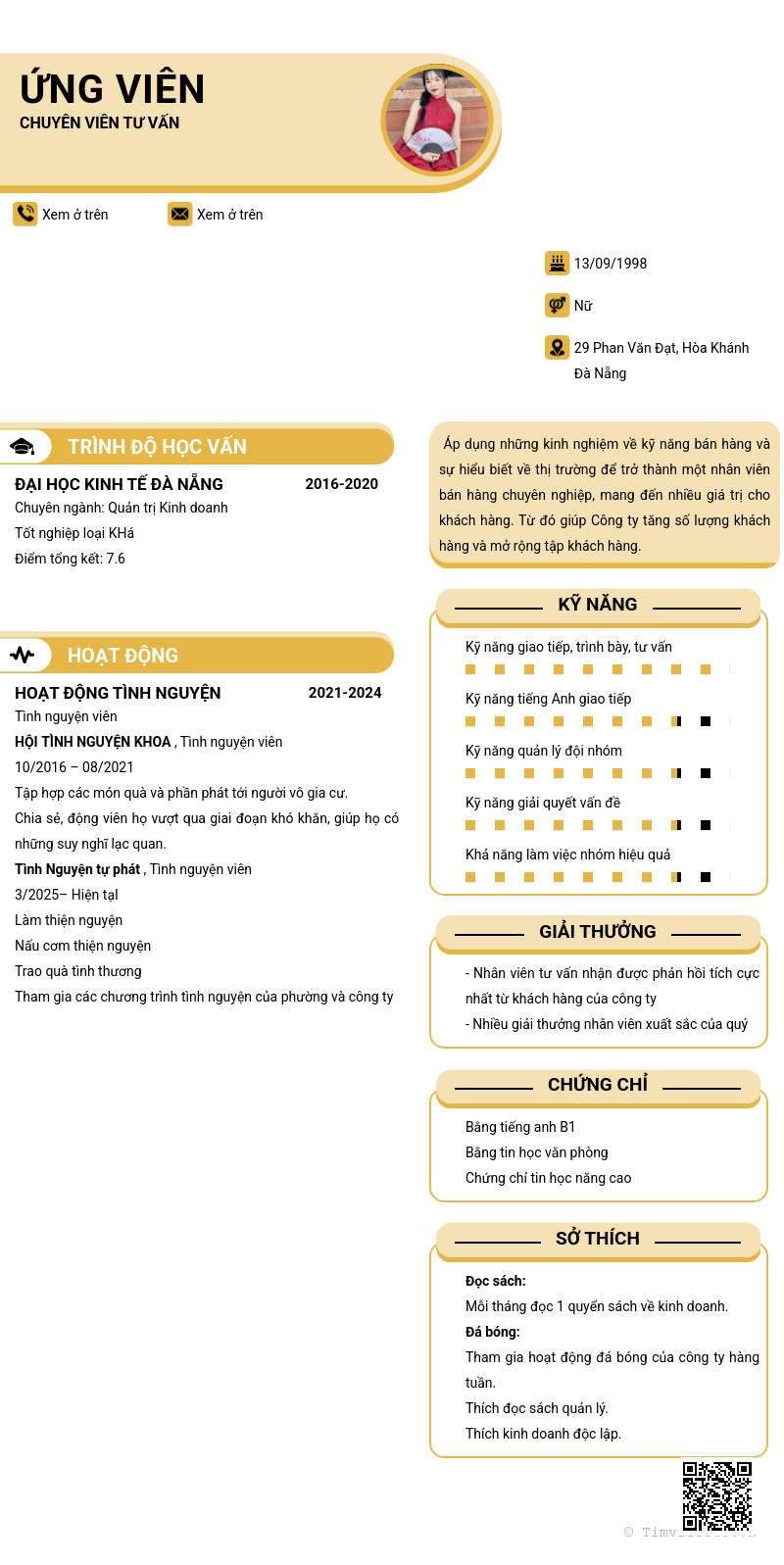 CV ứng viên