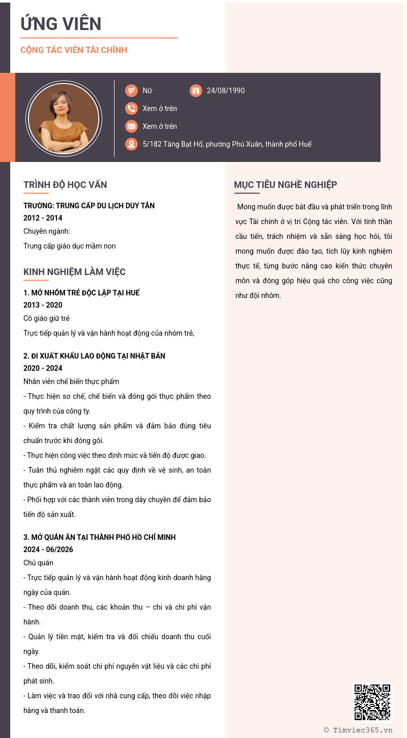 CV ứng viên
