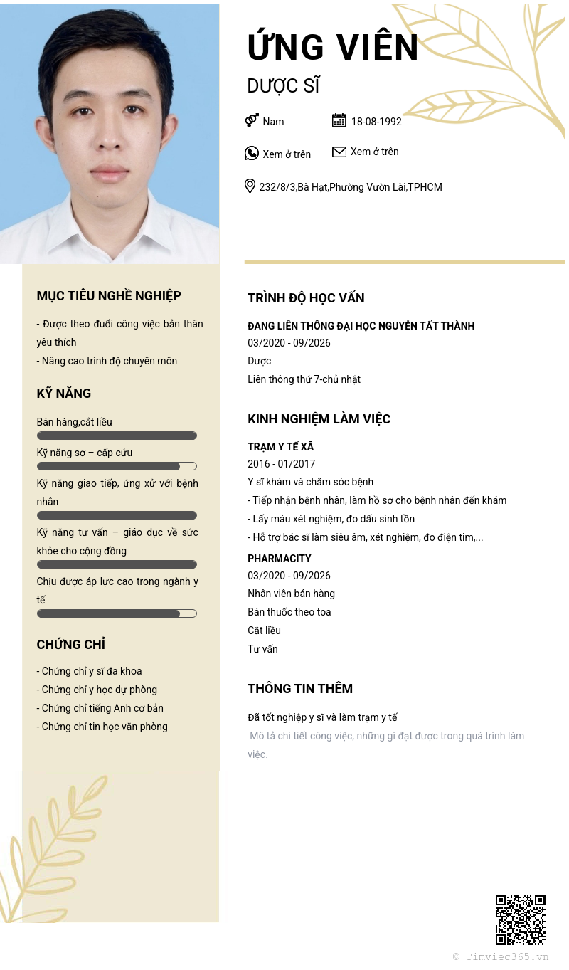 CV ứng viên