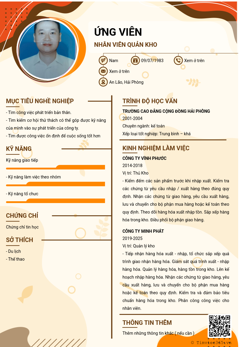 CV ứng viên