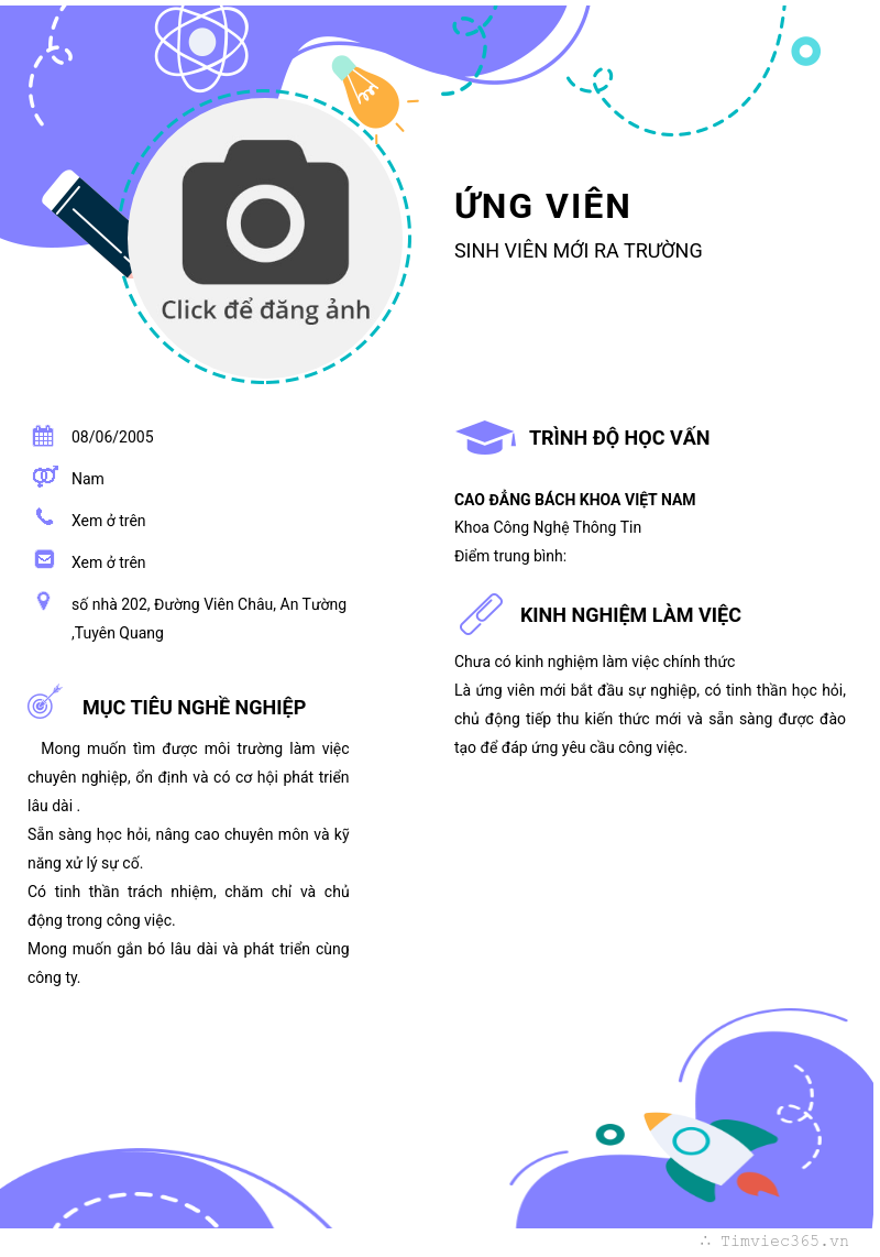 CV ứng viên