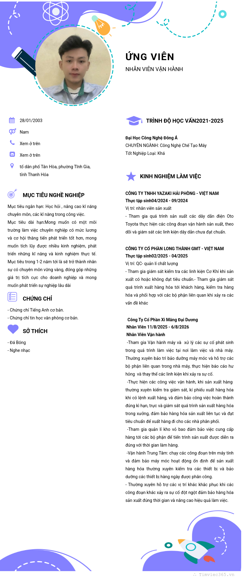 CV ứng viên