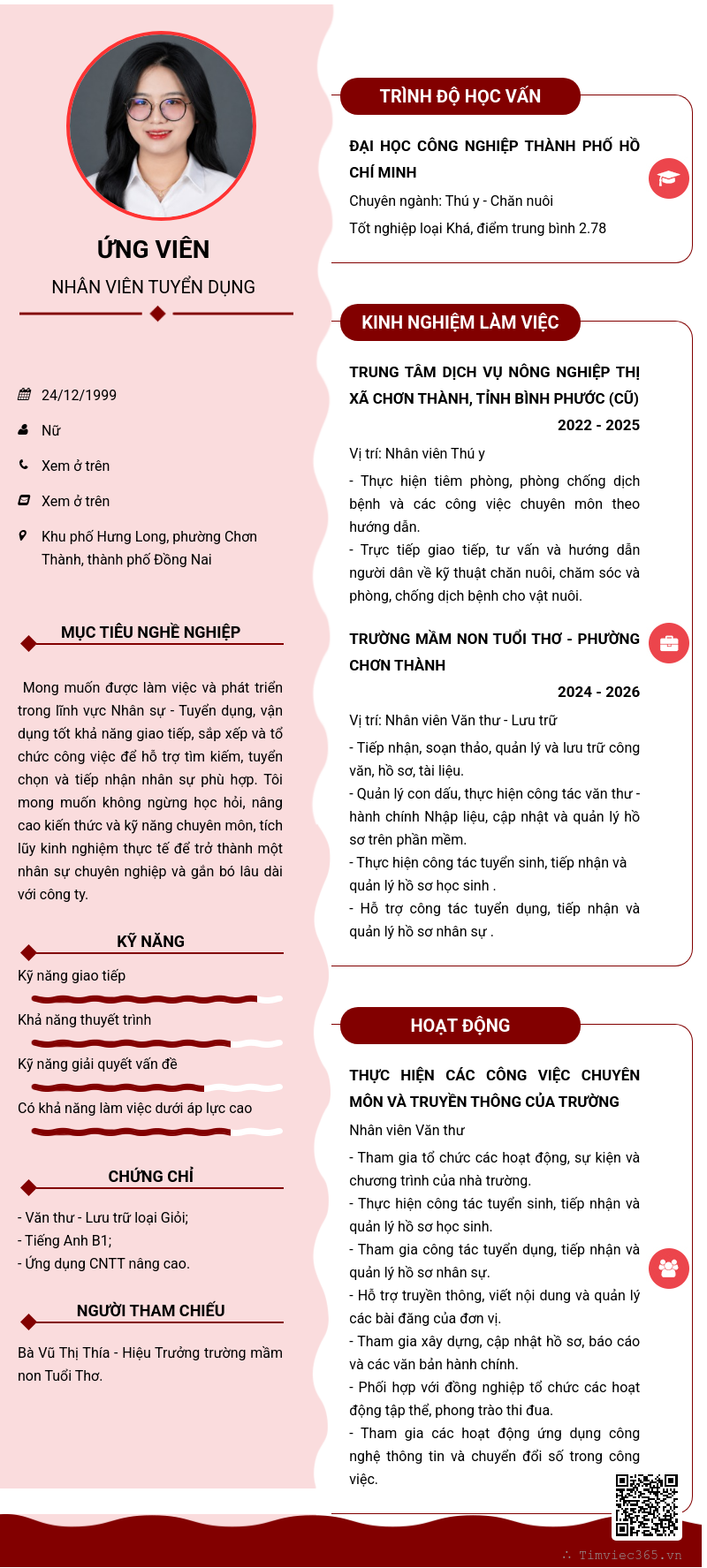 CV ứng viên