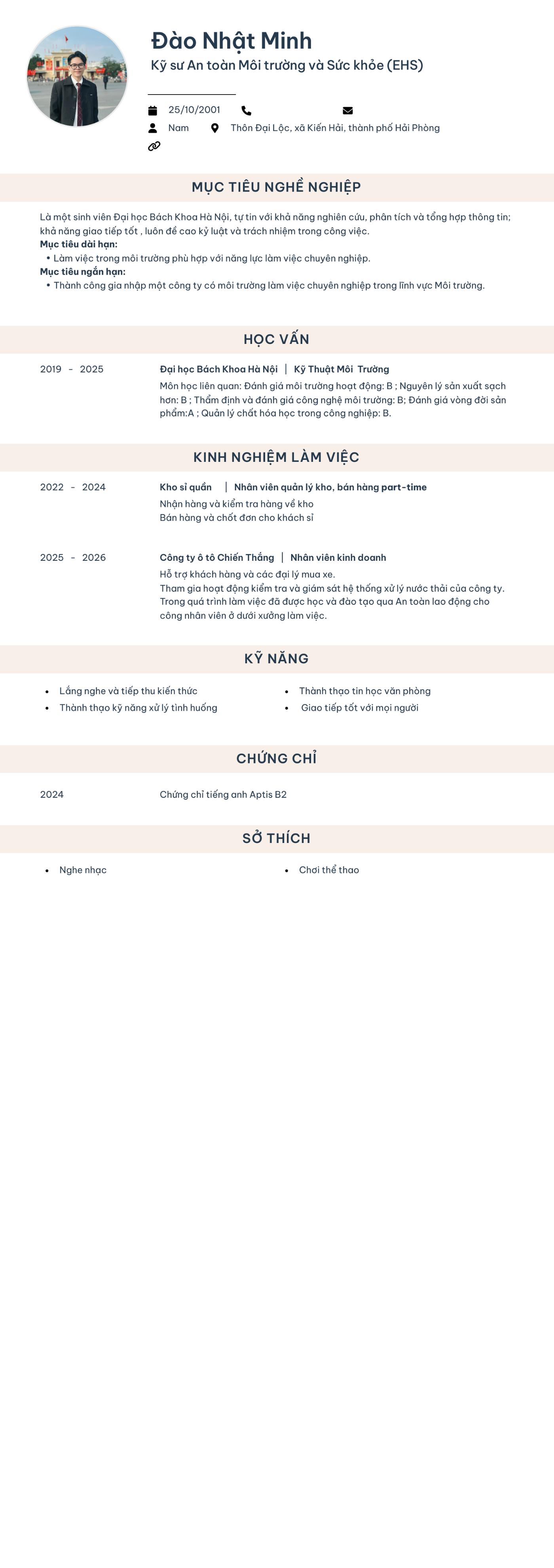 CV ứng viên