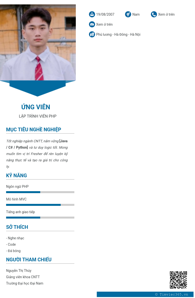 CV ứng viên