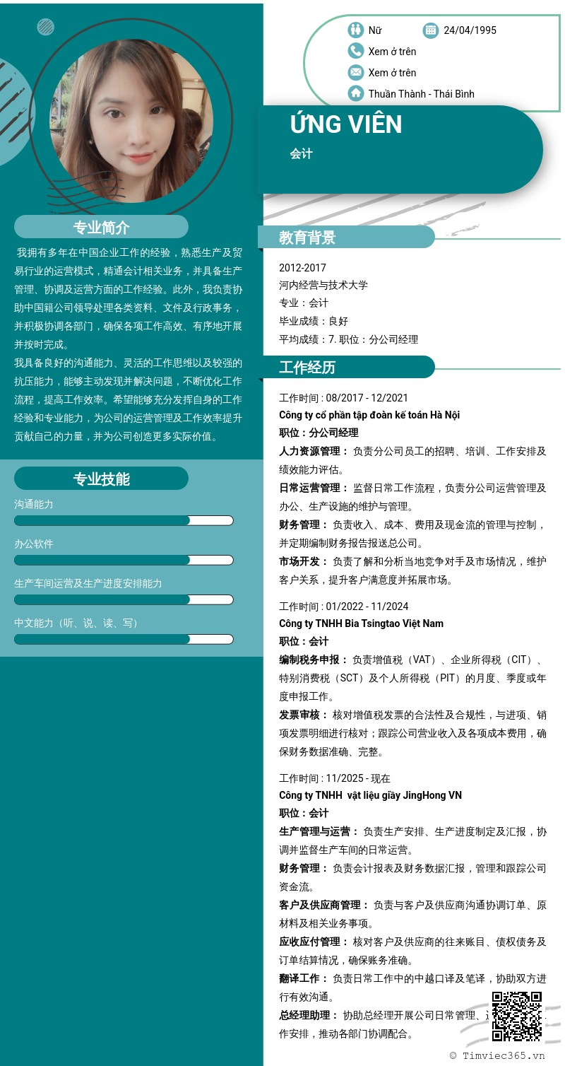 CV ứng viên