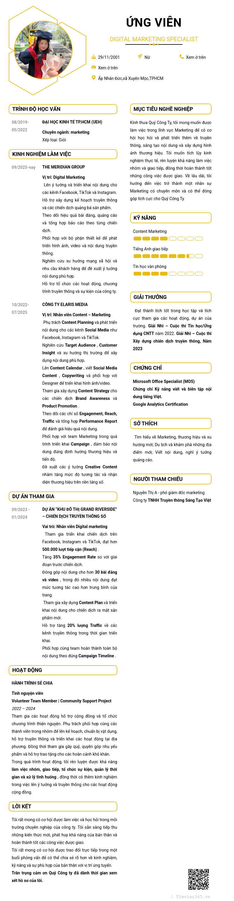 CV ứng viên