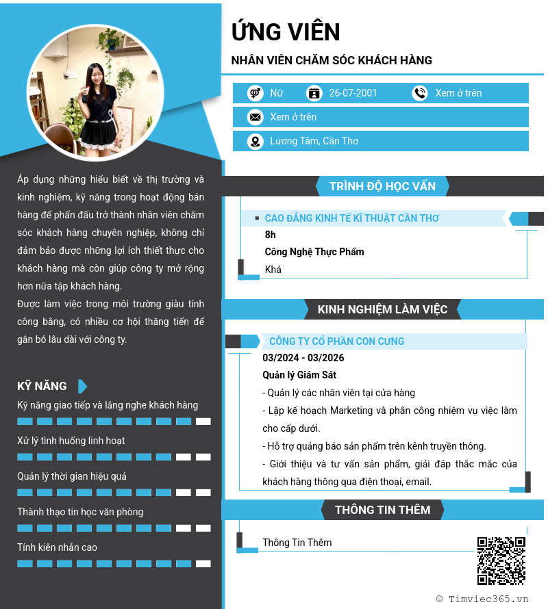 CV ứng viên
