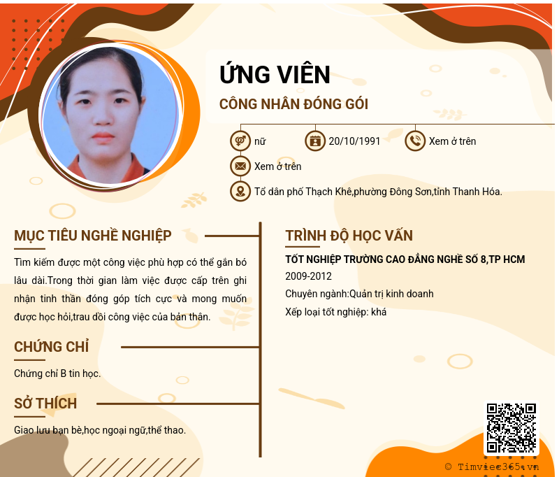 CV ứng viên