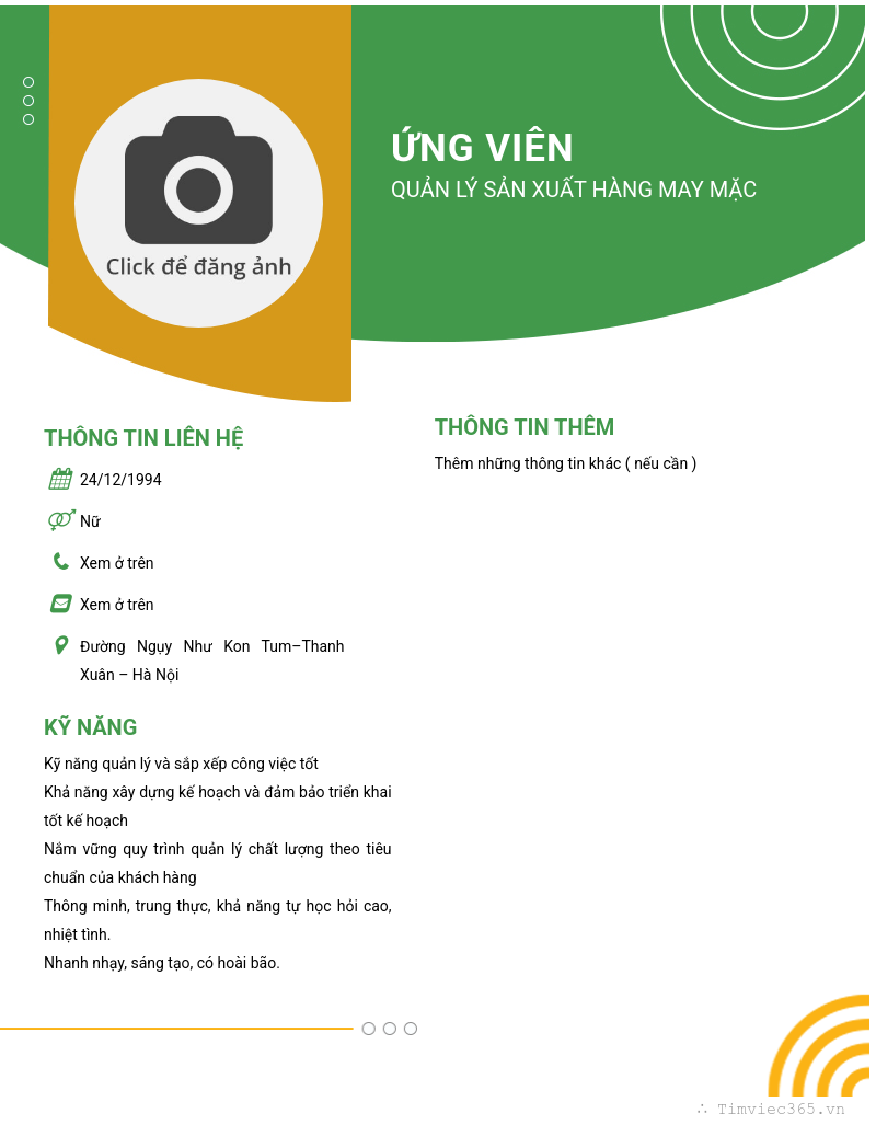 CV ứng viên