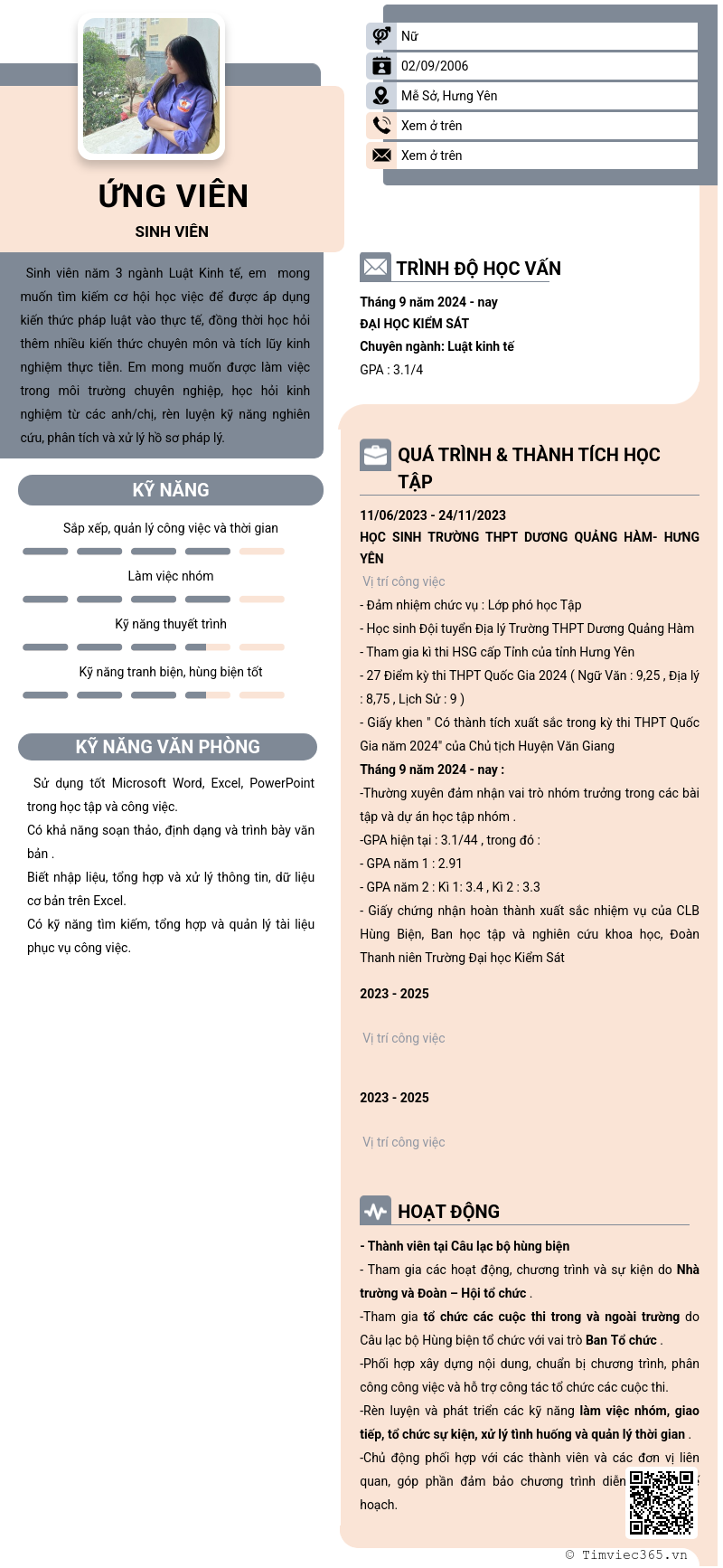 CV ứng viên