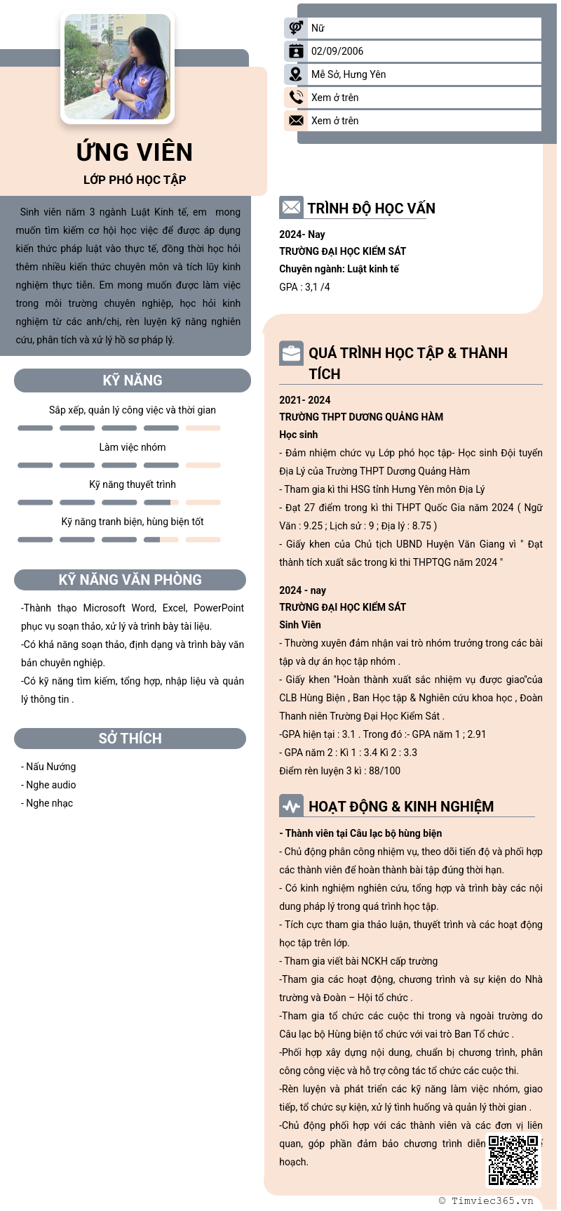 CV ứng viên
