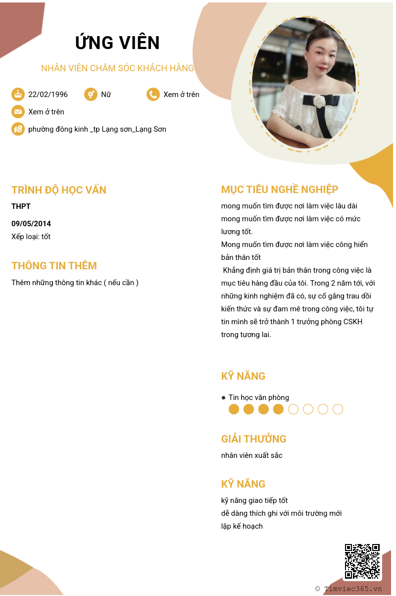 CV ứng viên