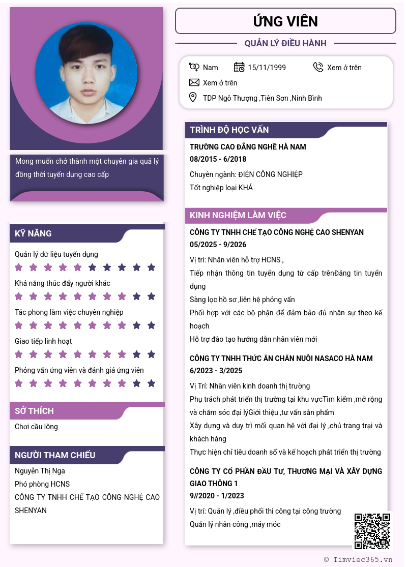 CV ứng viên
