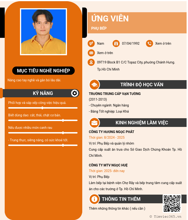 CV ứng viên