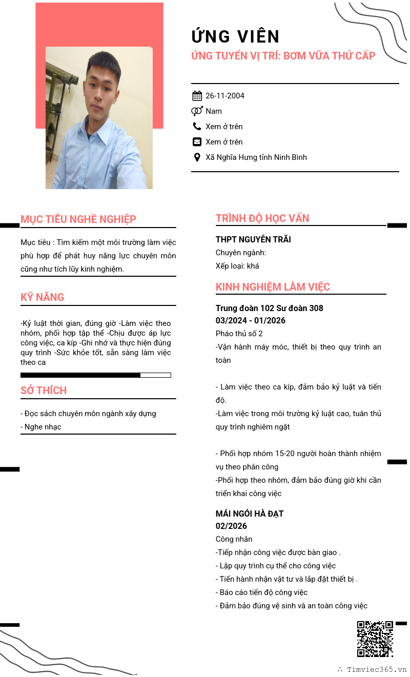 CV ứng viên