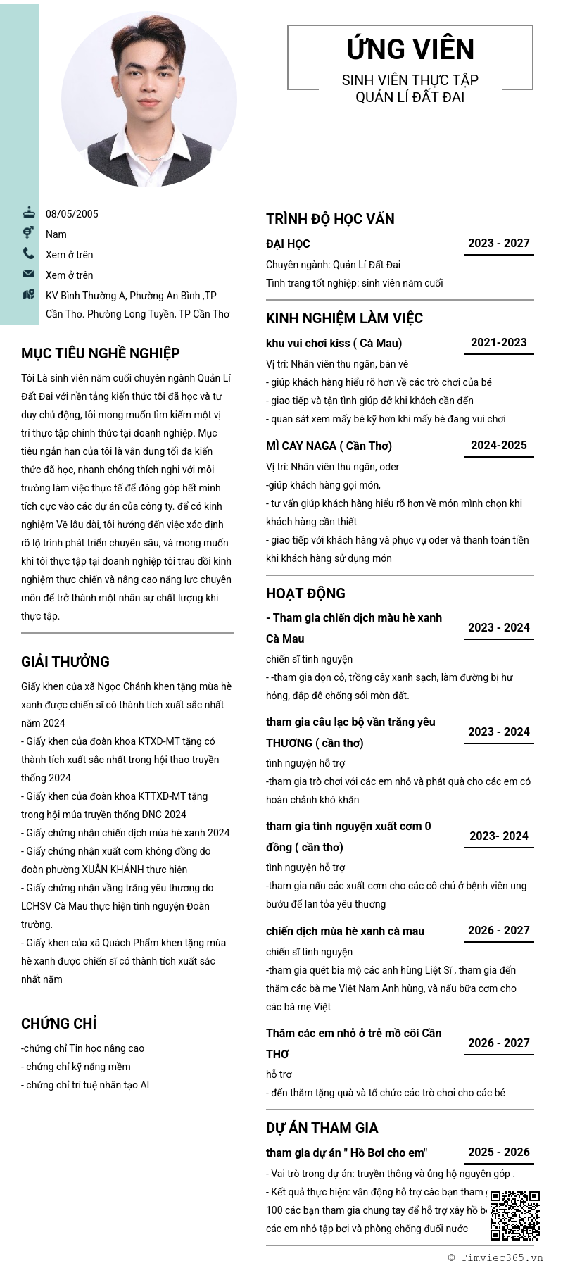 CV ứng viên