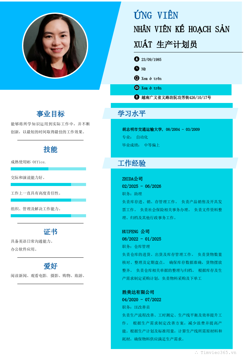 CV ứng viên
