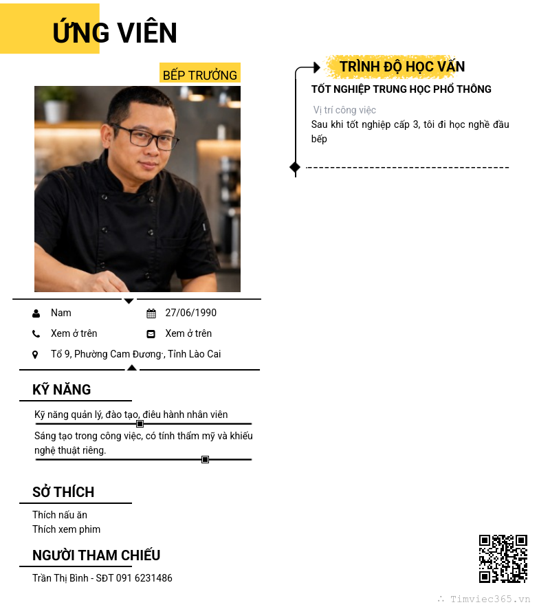 CV ứng viên