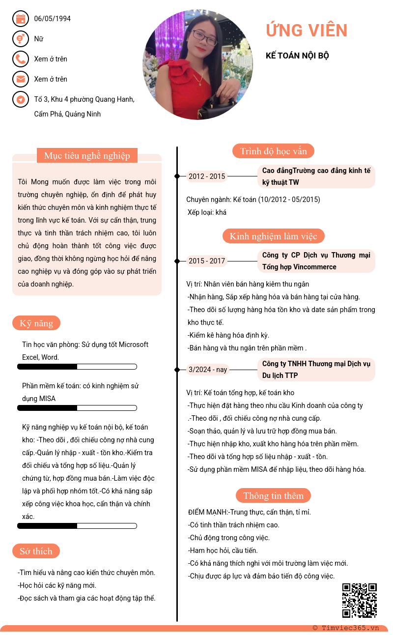 CV ứng viên