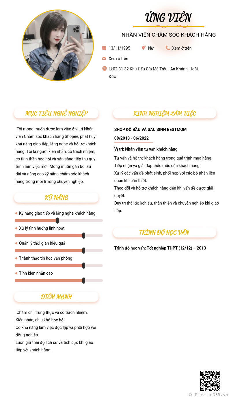 CV ứng viên