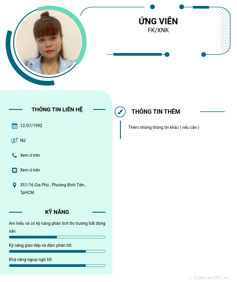 CV ứng viên
