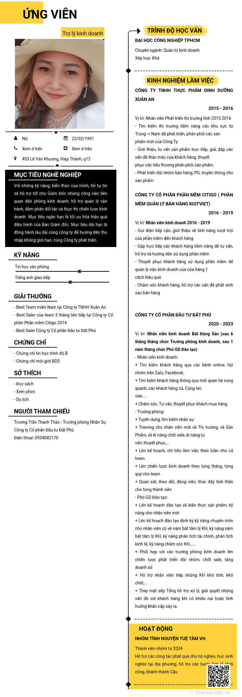 CV ứng viên