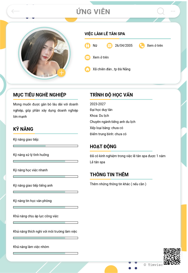 CV ứng viên