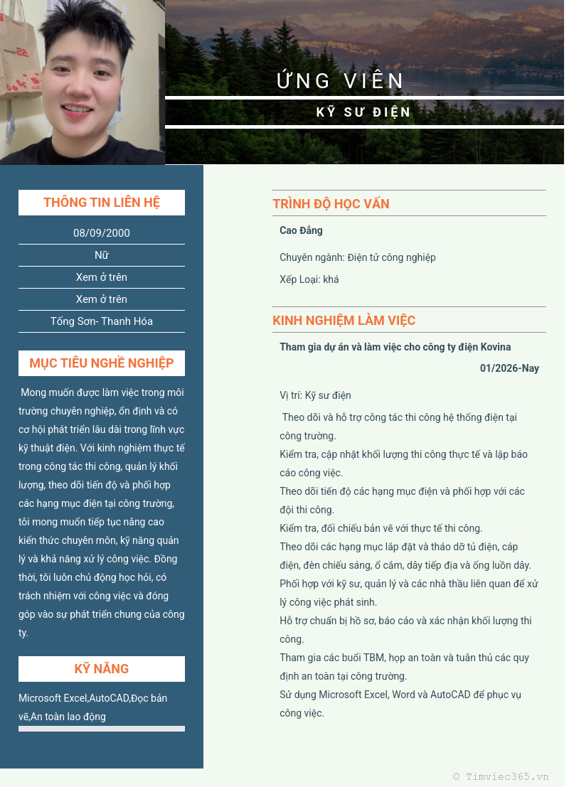 CV ứng viên