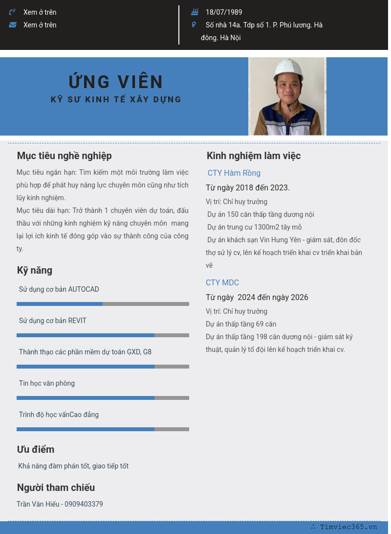 CV ứng viên