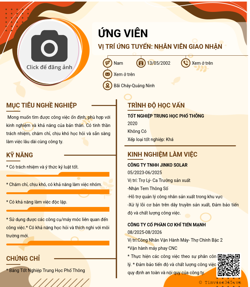 CV ứng viên