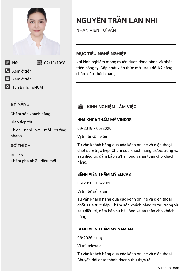 CV ứng viên