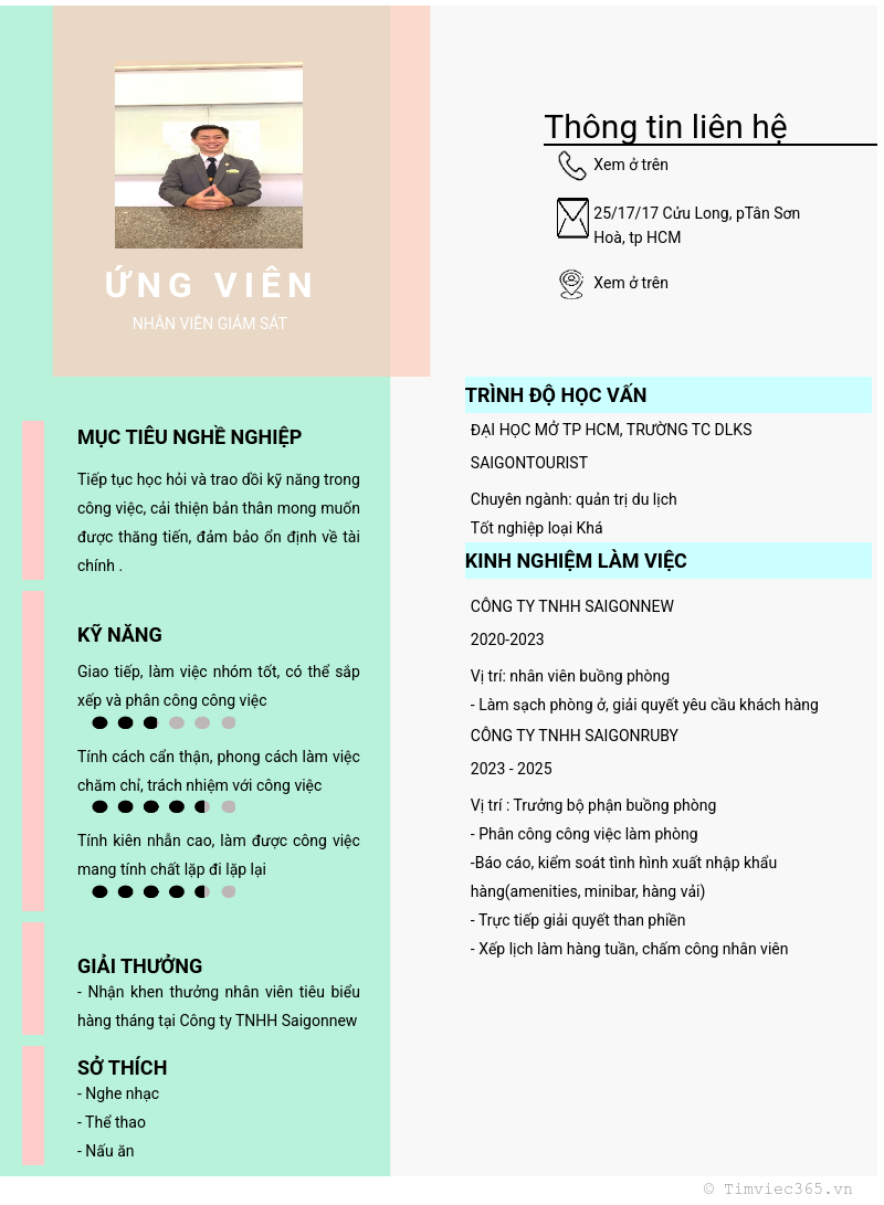 CV ứng viên