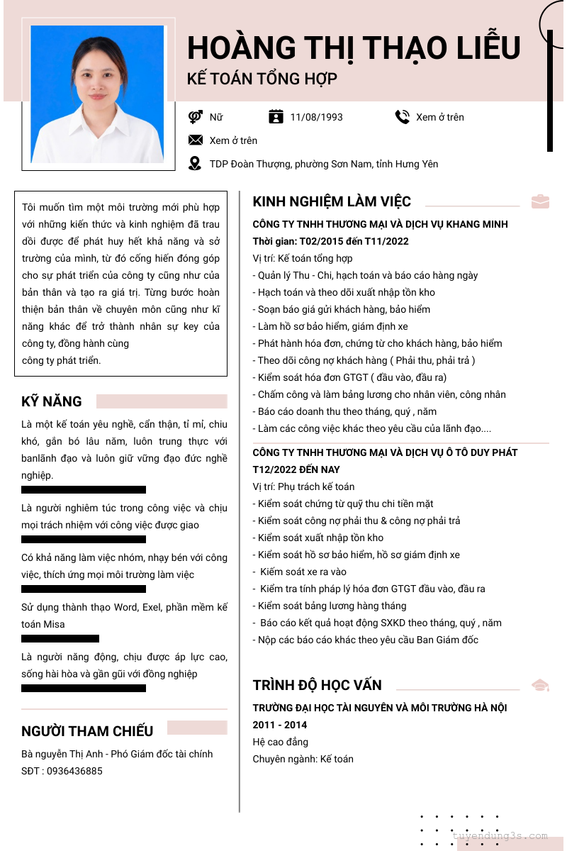 CV ứng viên