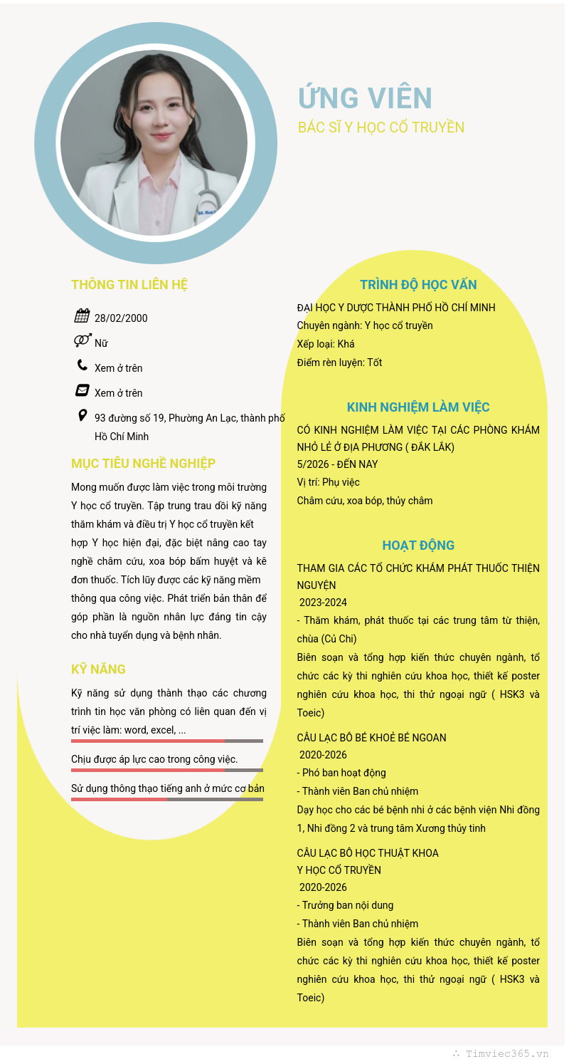 CV ứng viên