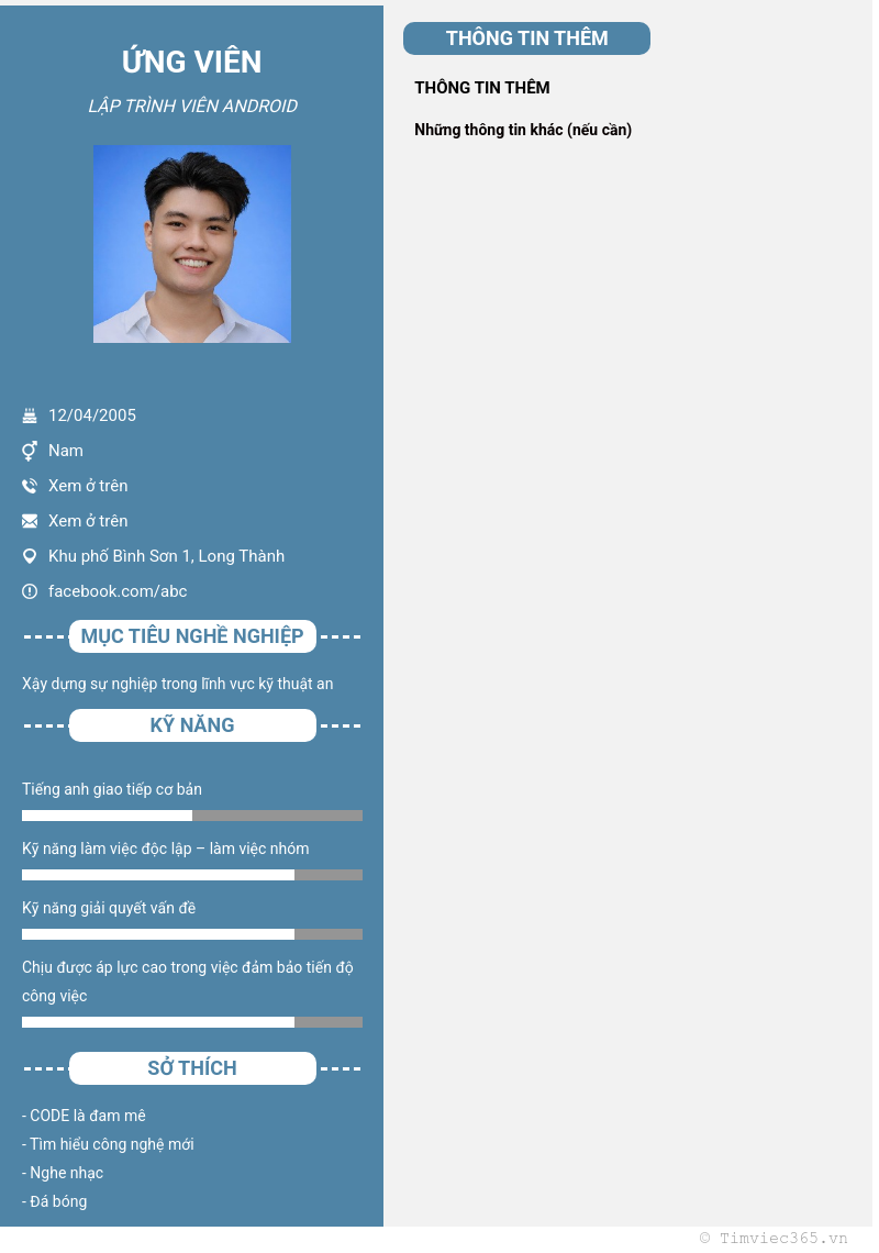 CV ứng viên