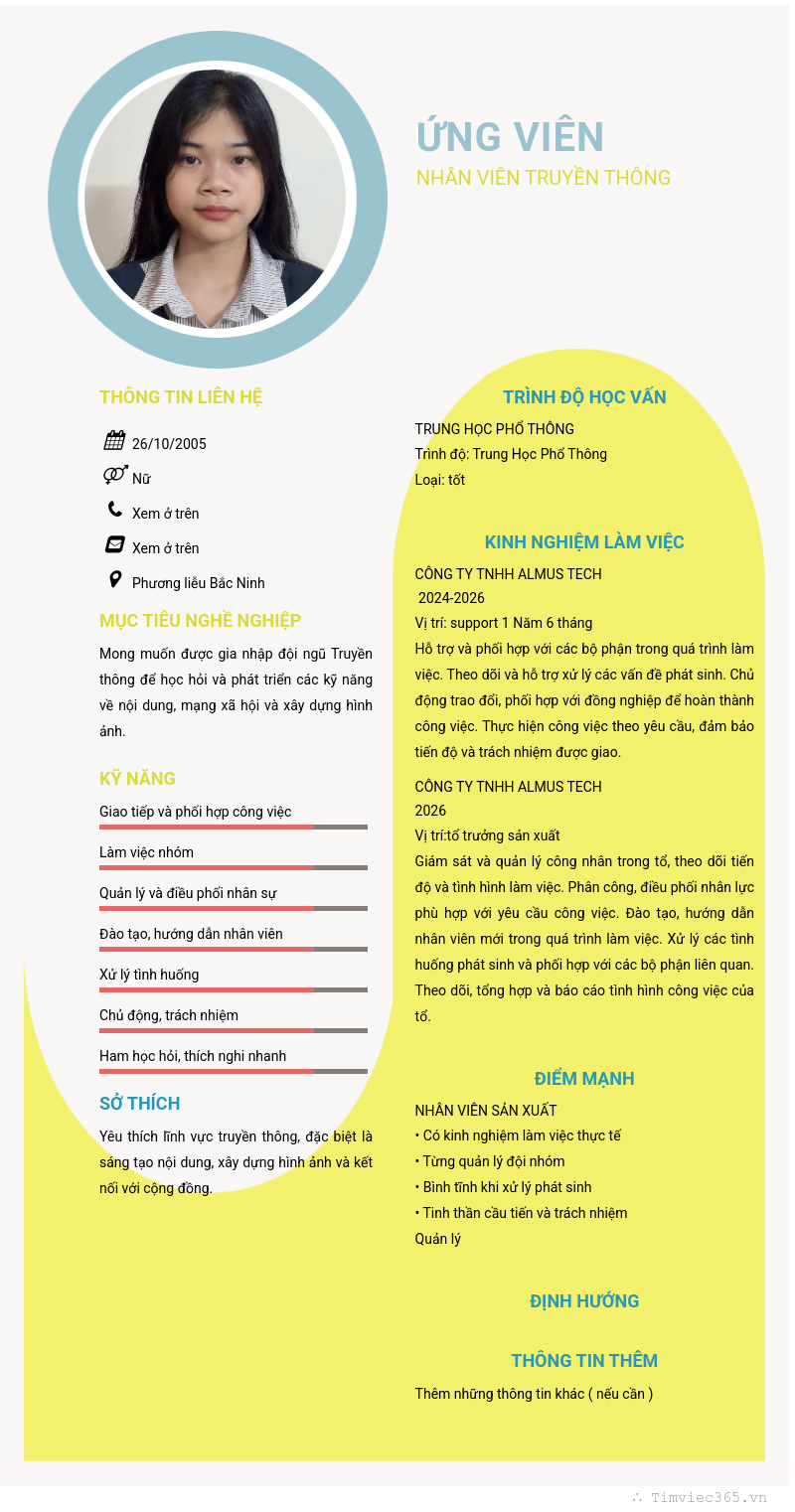 CV ứng viên