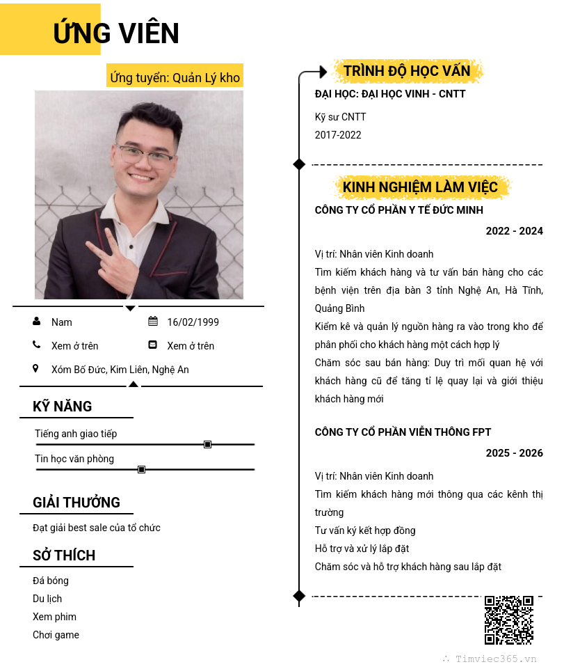 CV ứng viên