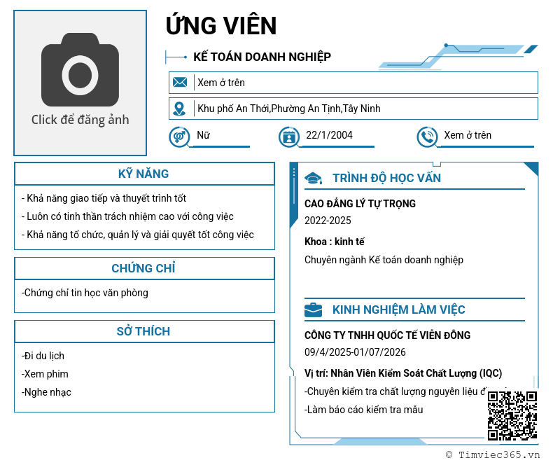 CV ứng viên