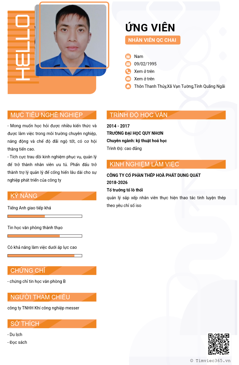 CV ứng viên