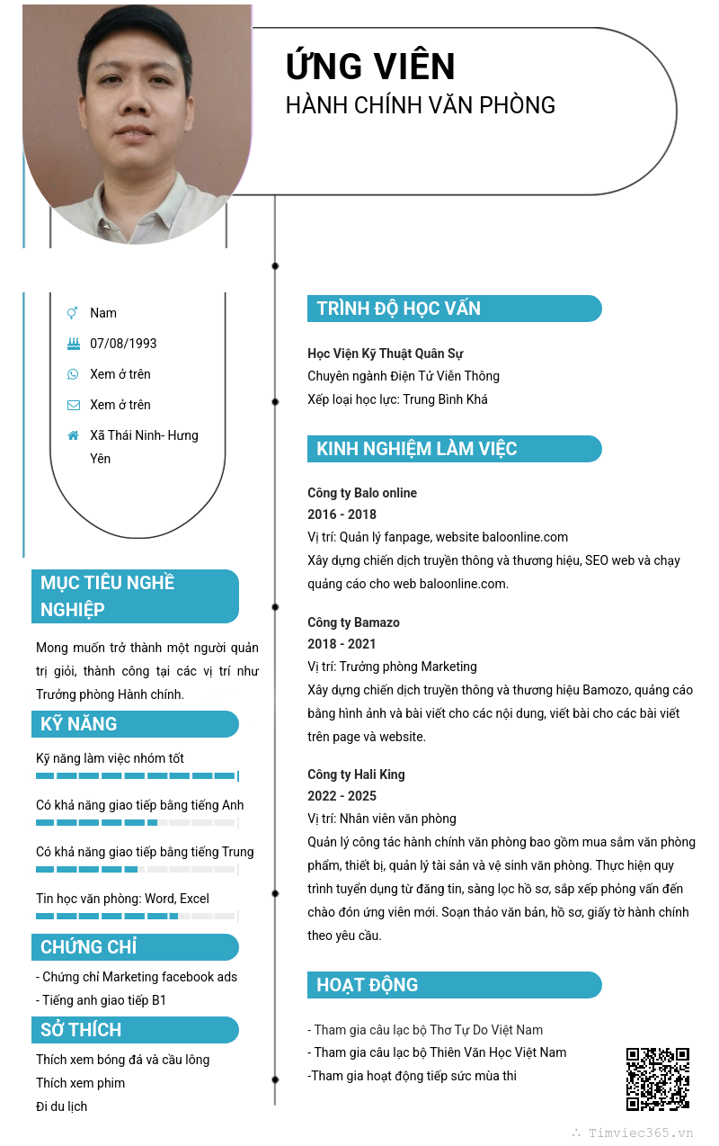 CV ứng viên