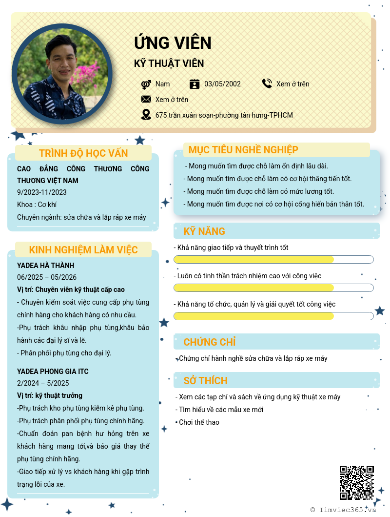 CV ứng viên