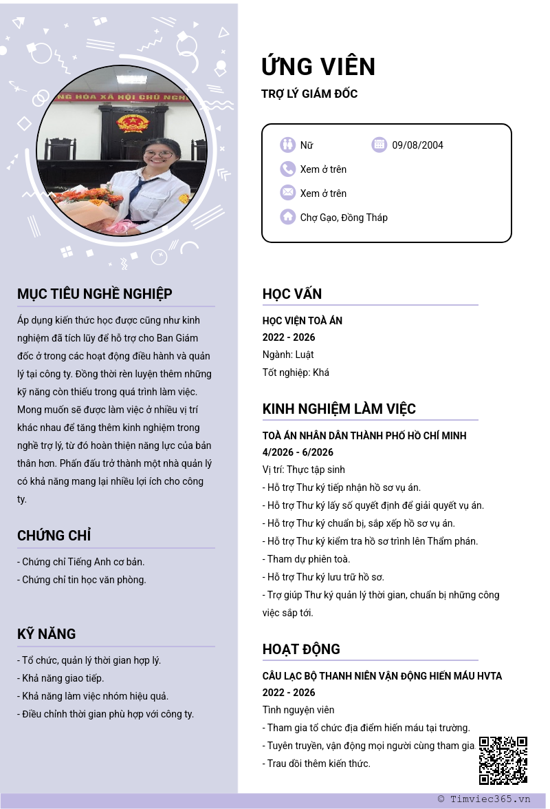 CV ứng viên
