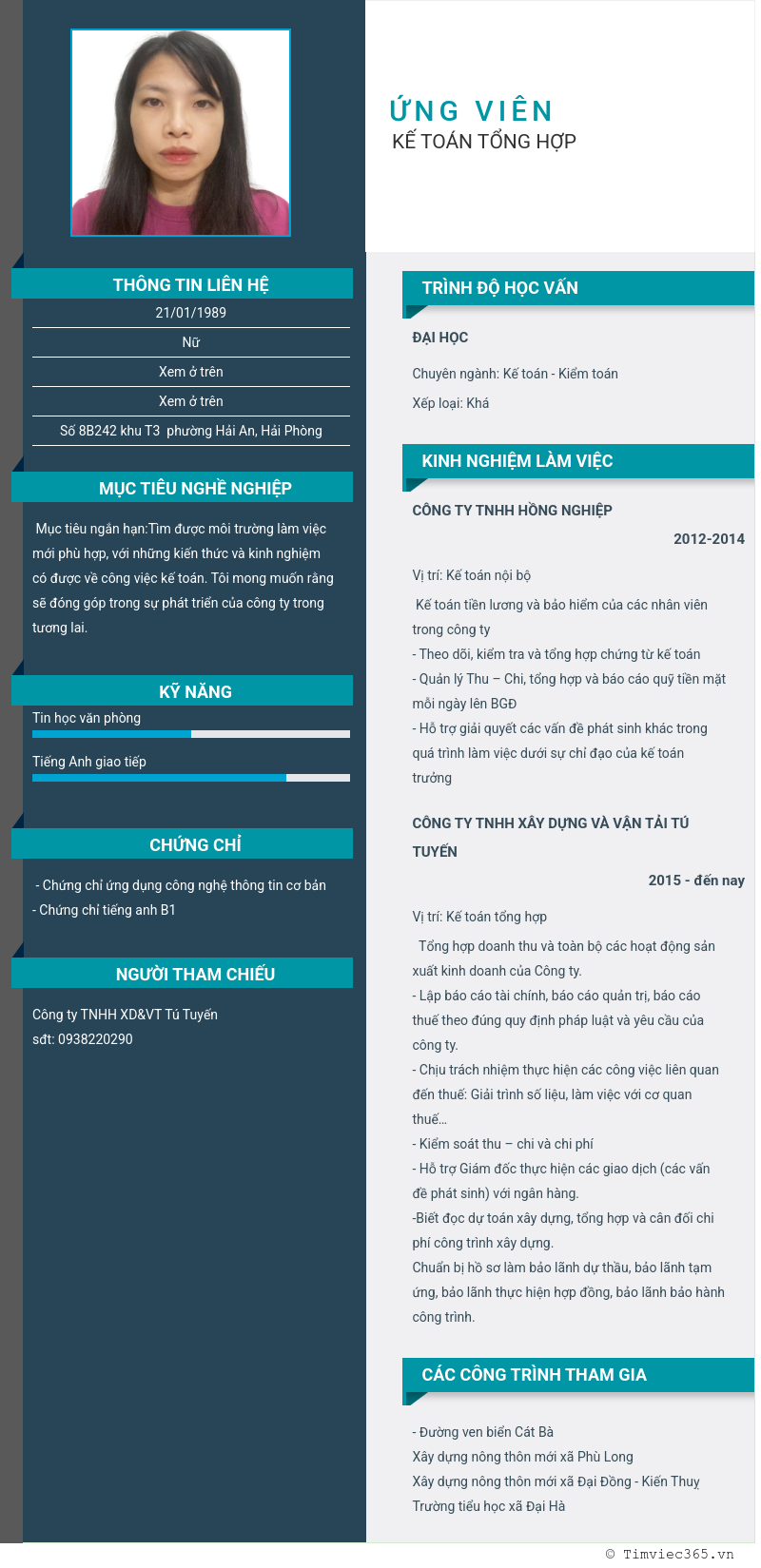 CV ứng viên