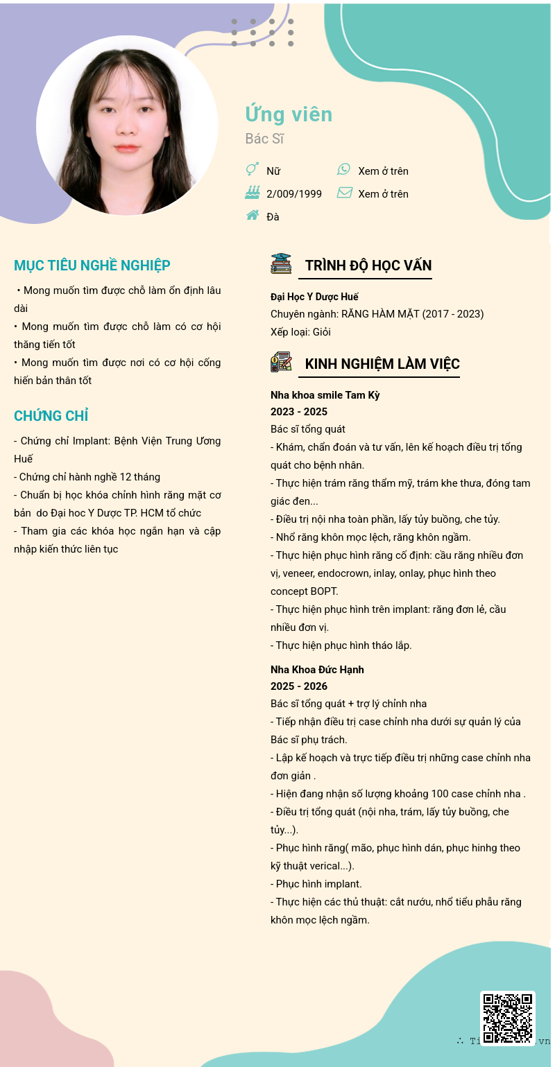 CV ứng viên