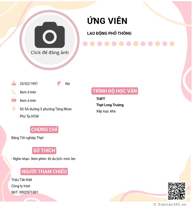 CV ứng viên