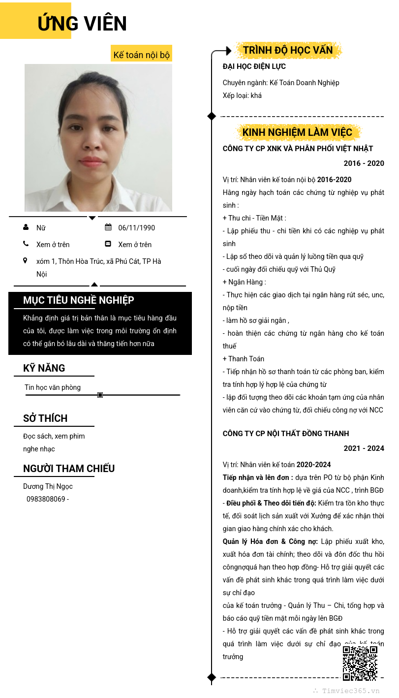 CV ứng viên