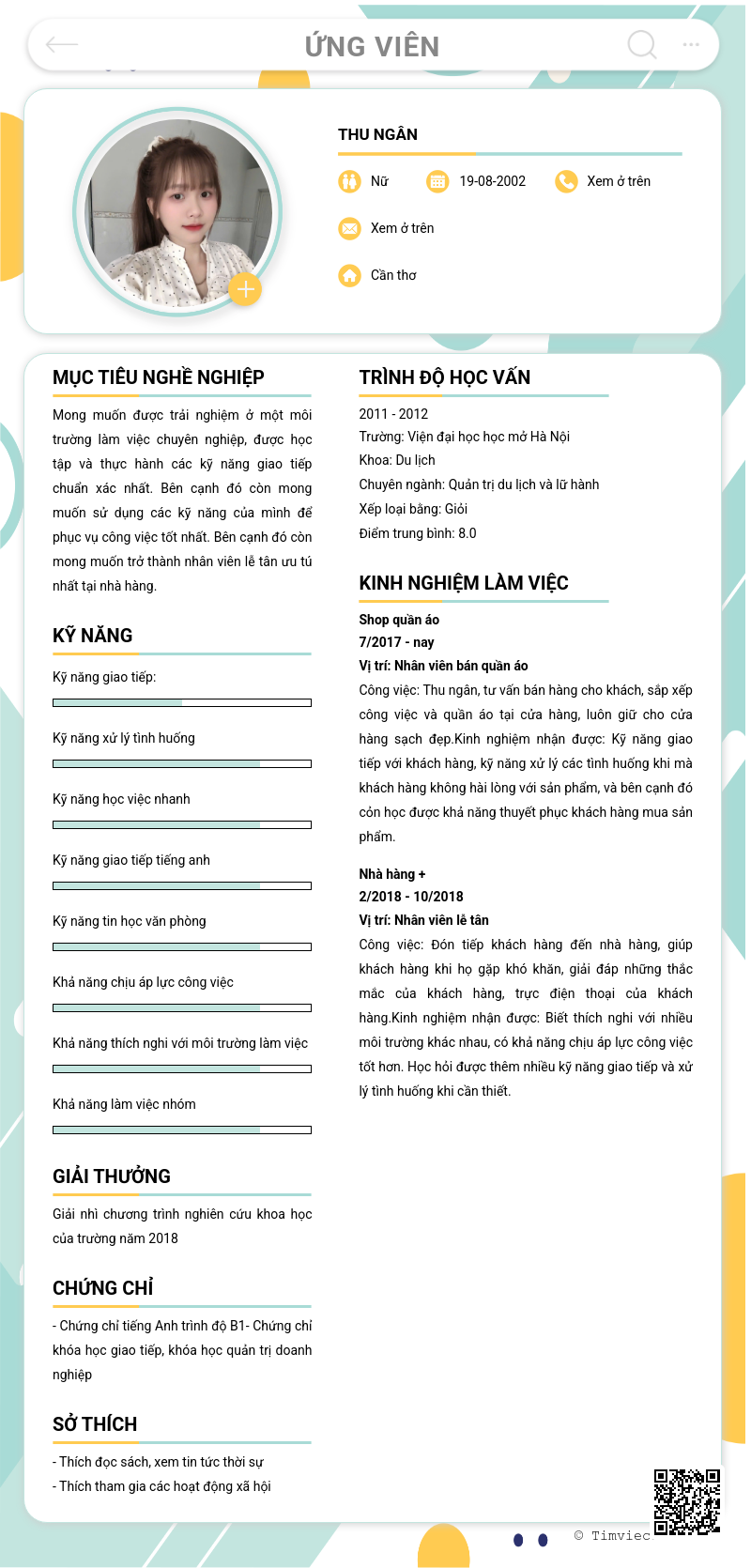 CV ứng viên